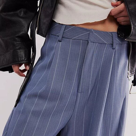 new FREE PEOPLE Blue Something About You Trouser Shorts - Picture 4 of 7